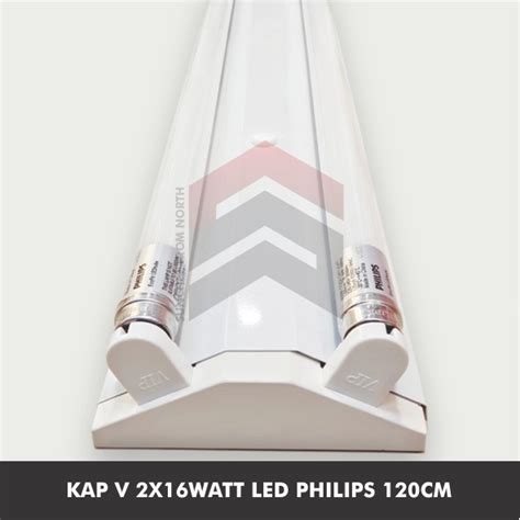 Jual Kap V Lampu Tl T8 Philips Tube Ecofit Led 2x16 Watt 120cm Shopee Indonesia