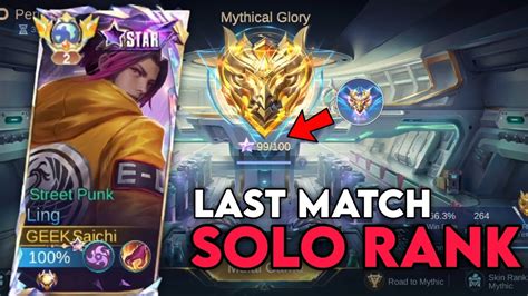 Last Match Solo Ranked To Rank Mythic Immortal Top Global Ling