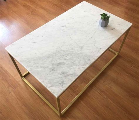 Mesa De Centro Marmol Carrara Cuotas Sin Inter S