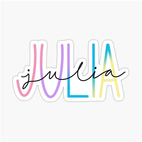 Julia Sticker For Sale By Krashkin Redbubble