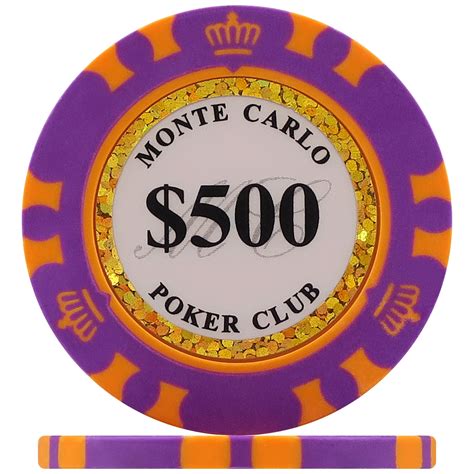 Monte Carlo Poker Chips - Purple $500 (Roll of 25)