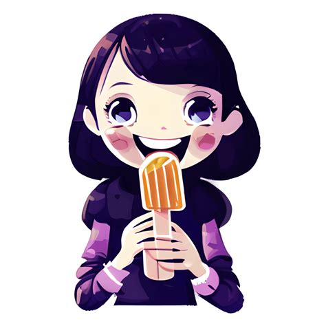 Anime Girl Popsicle Graphic · Creative Fabrica