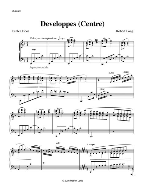 Ballet Piano Sheet Music Developpes Centre From Etudes Ii Piano Method Digital Sheet