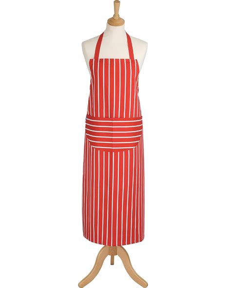 Dexam Extra Long Butchers Apron Red Stripe Cazaar