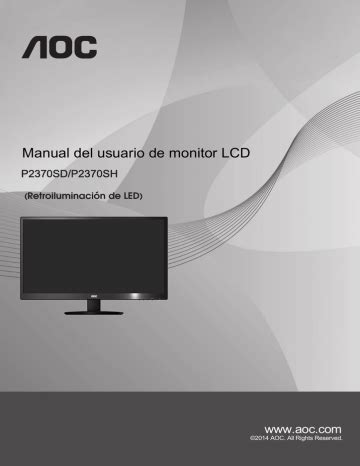 Manual Del Usuario De Monitor Lcd Manualzz