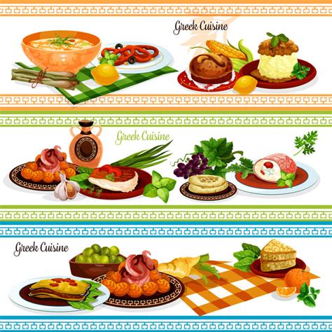 Greek Cuisine Free Stock Vectors