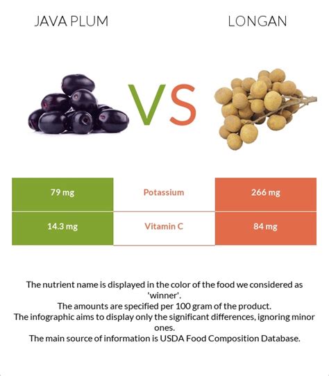 Java Plum Vs Longan — In Depth Nutrition Comparison