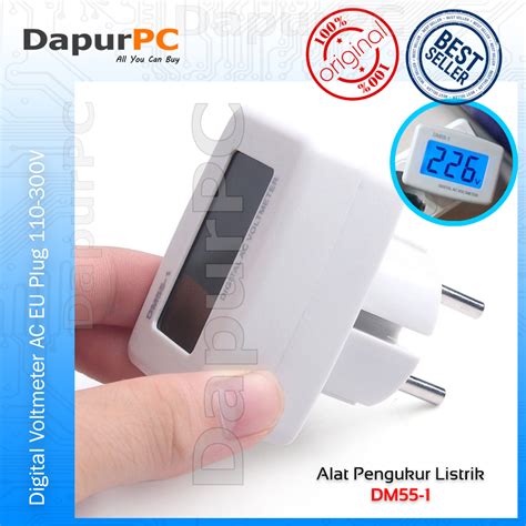 Alat Pengukur Listrik Voltmeter Digital Ac Eu Plug V Lazada