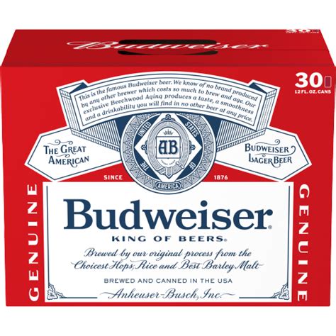 Budweiser 30 Pack Can