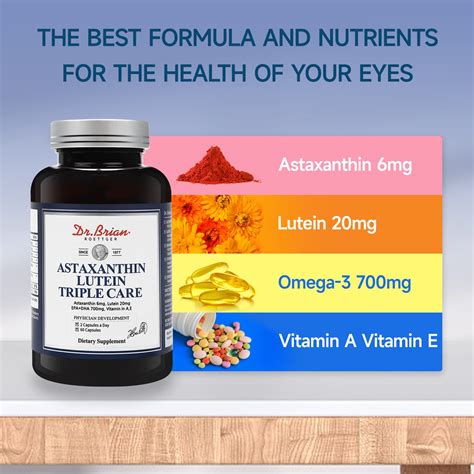 Dr Brian Vitamins Eye Lutein Astaxanthin Complex Supplement With