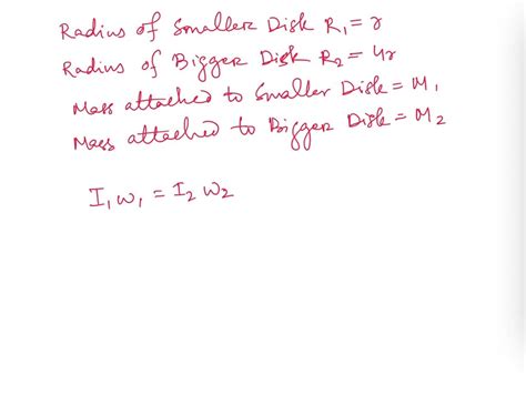 Solved Consider The Drawing A Small Disk With Radius R Shares An Axis With A Wheel Of Radius