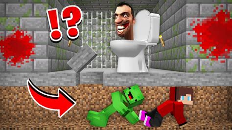 How Jj And Mikey Hide From The Scary Skibidi Toilet Prison In Minecraft