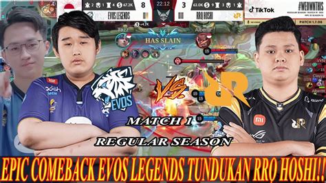 El Clasico EVOS LEGENDS VS RRQ HOSHI MATCH 2 EPIC COMEBACK EVOS