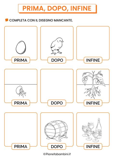 Prima Dopo Infine Schede Didattiche Per La Scuola Primaria