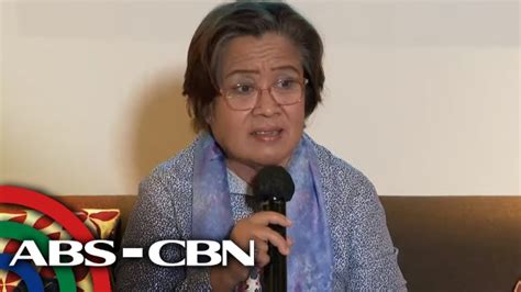 Former Senator Leila De Lima Holds Press Conference Abs Cbn News