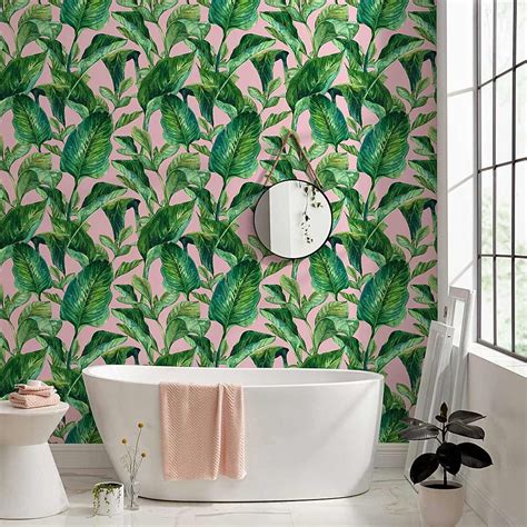 Banana Leaf Wallpaper Bathroom Mural Wall