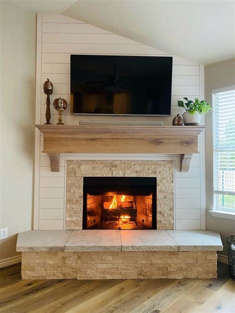 Custom Fireplace Mantel With Corbels Floating Mantel Rustic TV Shelf