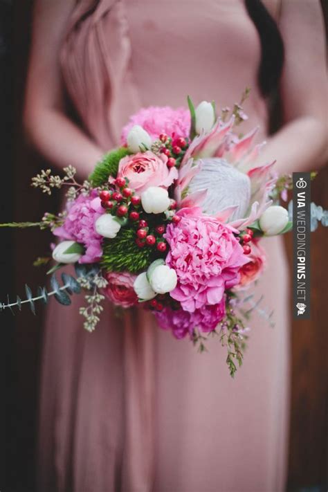 Fantastic Pink Protea Wedding Bouquet Photo By Check Out More