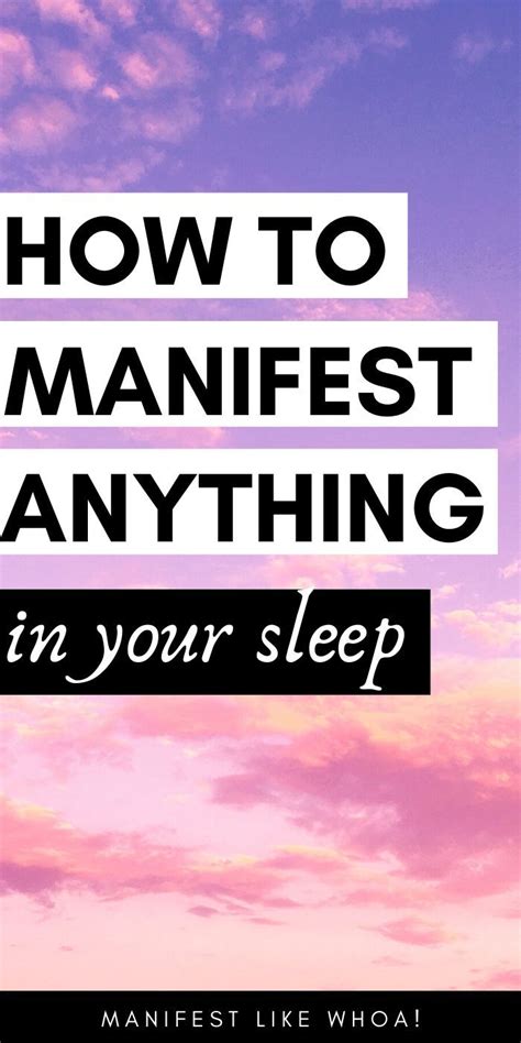 Dreamy Ways To Manifest While You Sleep Video Manifesting Dreams