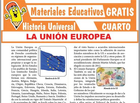 La Unión Europea Para Cuarto Grado De Secundaria ≫ Gratis