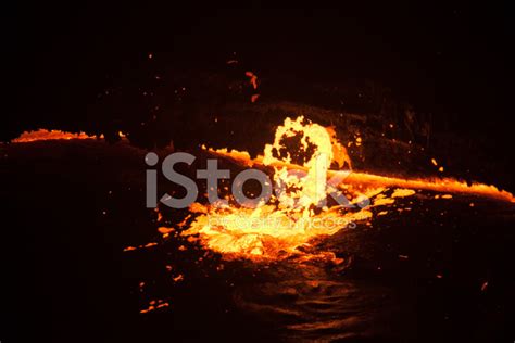 Lava Eruption Inside The Volcano Stock Photo Royalty Free Freeimages