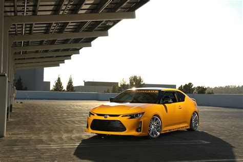 Stanced Blazing Yellow Scion Tc By Concept One — Gallery