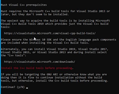 Windows Create Offline Installation Of Visual C Build Tools 2019 For Rust Stack Overflow