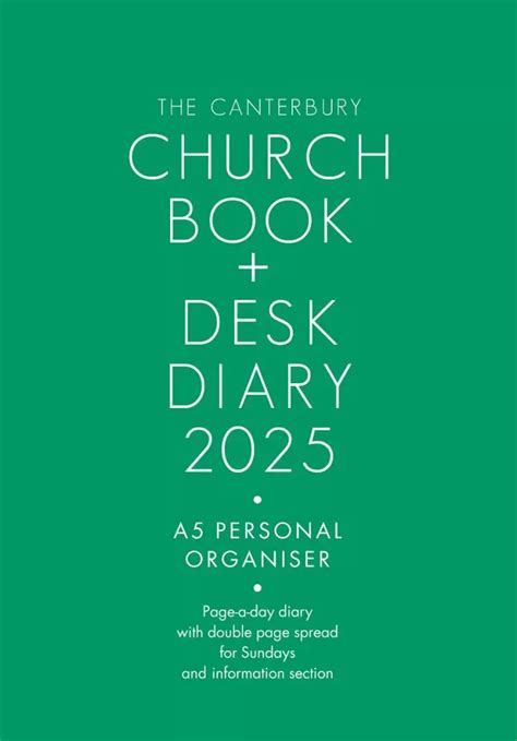 The Canterbury Church Book And Desk Diary 2025 A5 Personal Organiser