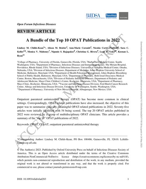 Pdf A Bundle Of The Top 10 Opat Publications In 2022
