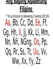 Bagong Titik Sa Alpabetong Filipino Titik Punto