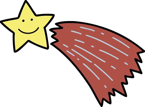 Hand Drawn Cute Meteor Illustration 12691817 Vector Art At Vecteezy