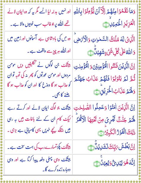 Read Surah Al-Buruj Online with Urdu Translation