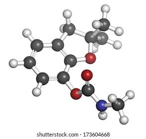 Carbofuran Carbamate Pesticide Molecule Insecticide That Stock ...