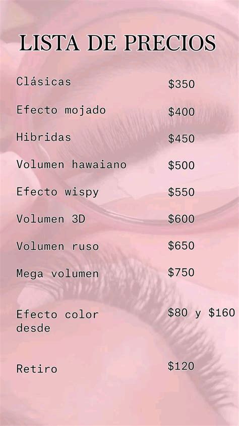 LISTA DE PRECIOS Clásicas Efecto mojado Hibridas Volumen hawaiano