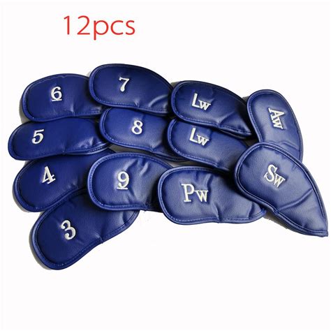 12 Stks Set Exquisite Pu Golf Club Iron Head Cover Grandado