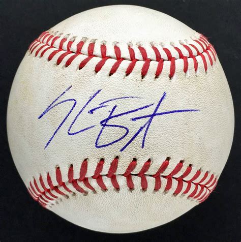 Lot Detail Kris Bryant Signed Game Used Oml Baseball From