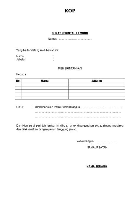 Doc Surat Perintah Lembur