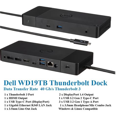 B Chuy N I Dell Wd Tbs Thunderbolt Dock K K K With W Ac