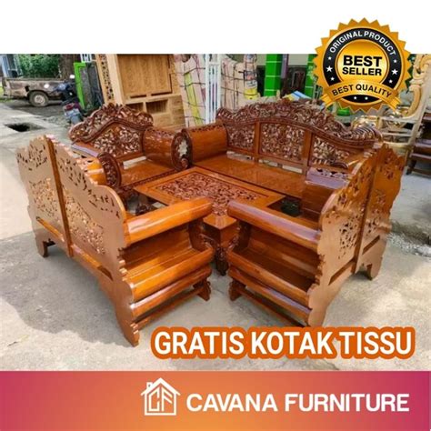 Jual Kursi Tamu Madura Arjuna Kayu Jati Perhutani Asli Ukir Jepara