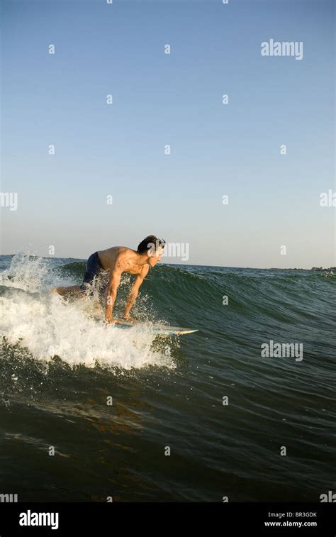 Man surfing, Scarborough Beach, Maine, New England Stock Photo - Alamy