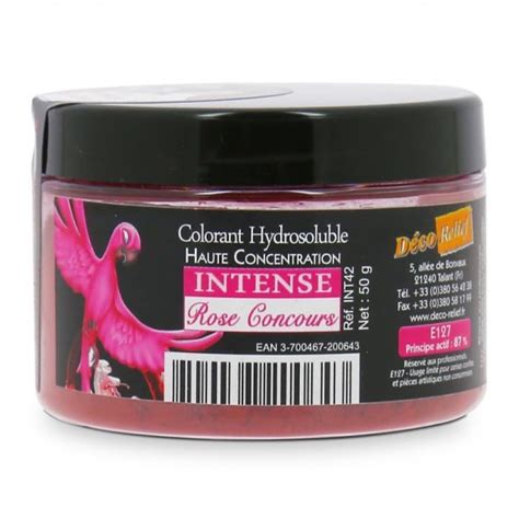 Colorant Alimentaire Hydrosoluble Intense En Poudre Rose Concours G