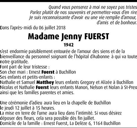 Jenny Fuerst Hommages