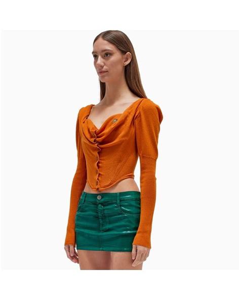 Vivienne Westwood Bea Cardi Corset In Orange Lyst