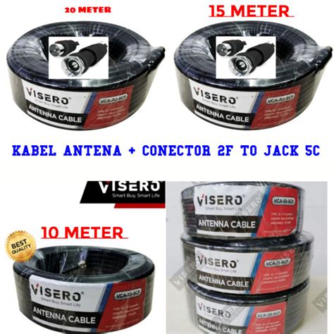 KABEL ANTENA 5C TO JACK 2F PAKET 20 M 15M 10M KABEL ANTENA TV PLUS