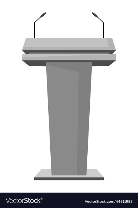 Tribune stand or debate podium with microphone Vector Image