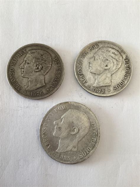 Spain Alfonso XII 1874 1885 5 Pesetas 1876 1885 3 Catawiki