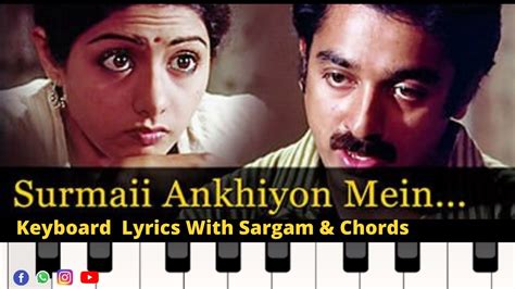 Surmayi Akhiyon Mein Keyboard Piano Tutorial Lyrics With Sargam