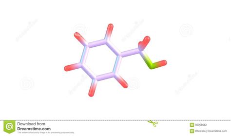 Benzyl Alcohol Molecule Molecular Structures Aromatic Alcohol 3d Model Structural Chemical