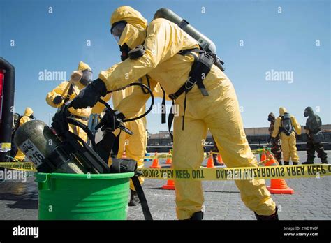 Emergency Responders Conduct A Joint Chemical Biological Radiological