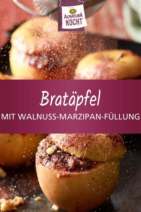 Bratapfel Mit Marzipan Mandeln Und Rum Rosinen Artofit